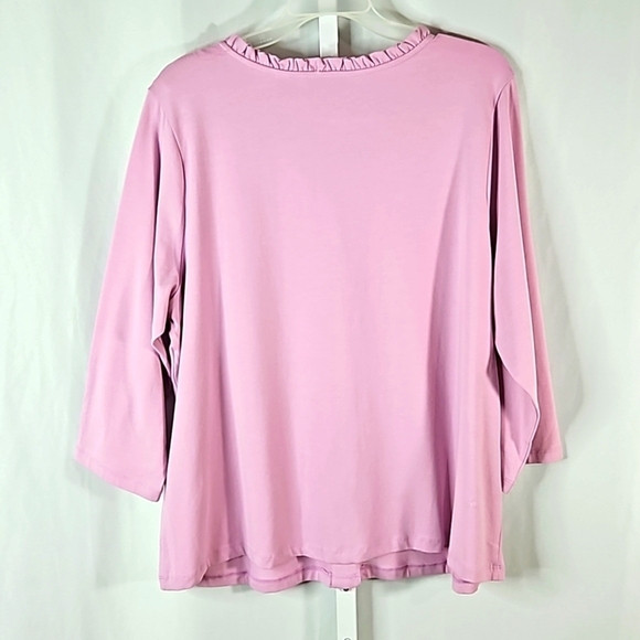 Isaac Mizrahi PurpleButton Down Blouse/ Top Size 1X - Picture 5 of 6